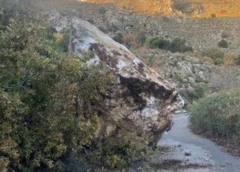 Αμάρι Ρεθύμνου: Έπεσε μεγάλος βράχος – Κλείνει ο δρόμος, τι θα γίνει με την κυκλοφορία