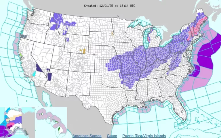 Χάρτης καιρός ΗΠΑ