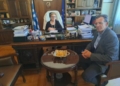 Ο νέος διοικητής του νοσοκομείου Ρεθύμνου επισκέφτηκε την αντιπεριφερειάρχη Μ. Λιονή