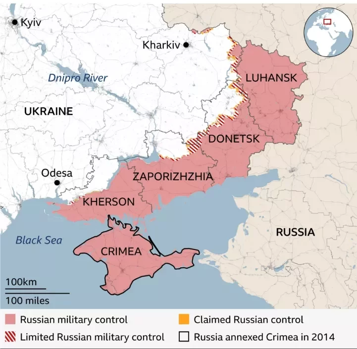 Χάρτης στην Ουκρανία