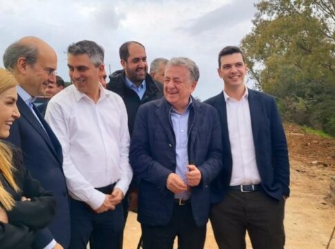 Αυτοψία Χατζηδάκη και ηγεσίας του Υπουργείου Υποδομών στο εργοτάξιο του ΒΟΑΚ στα Χανιά – Φωτογραφίες