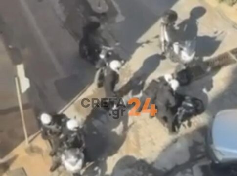 Επεισόδια στην παραλιακή Ηρακλείου: Η στιγμή της σύλληψης οπαδού από τους αστυνομικούς