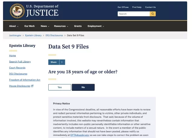 Φάκελοι Έπσταϊν: Στη δημοσιότητα 3 εκατ. έγγραφα από το Υπουργείο Δικαιοσύνης