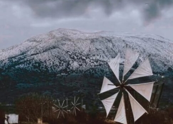 Κατέβηκε χαμηλά το χιόνι στα Λασιθιώτικα Όρη – Μαγευτική εικόνα
