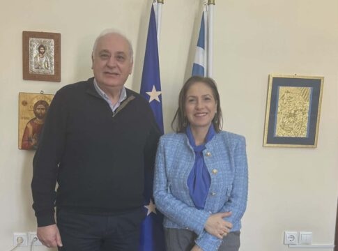Συνάντηση του Δημάρχου Βιάννου με τη Γενική Γραμματέα της Αποκεντρωμένης Διοίκησης Κρήτης