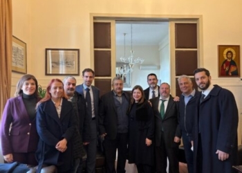 Συνάντηση του Νίκου Καλογερή με τη νέα πρόεδρος του Δικηγορικού Συλλόγου Χανίων