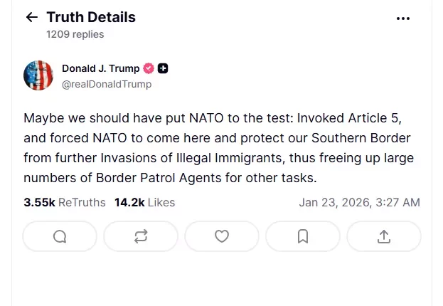 Τραμπ: Ίσως έπρεπε να θέσουμε το ΝΑΤΟ σε δοκιμασία -  Να επικαλεστούμε το Άρθρο 5 για την προστασία των συνόρων μας