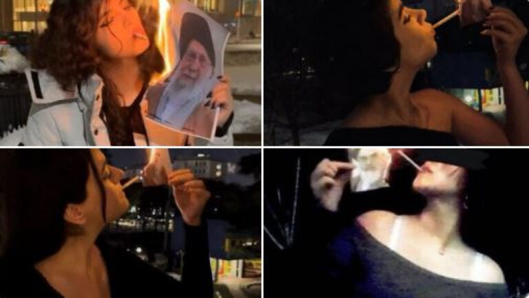 Viral οι εικόνες Ιρανών γυναικών που ανάβουν τσιγάρο με φλεγόμενη φωτογραφία του Χαμενεΐ - Τι συμβολίζει