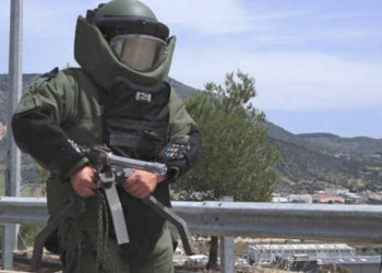 Εντοπίστηκε πολεμικό βλήμα σε οικόπεδο στον Εύοσμο