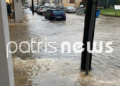 Ισχυρή βροχόπτωση «πλημμύρισε» δρόμους στον Πύργο - Δείτε φωτογραφίες