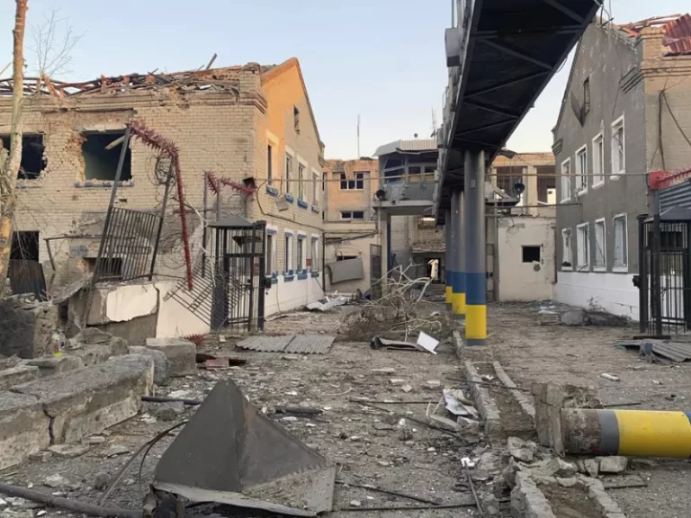 Κατεστραμμένο κτίριο Ουκρανίας