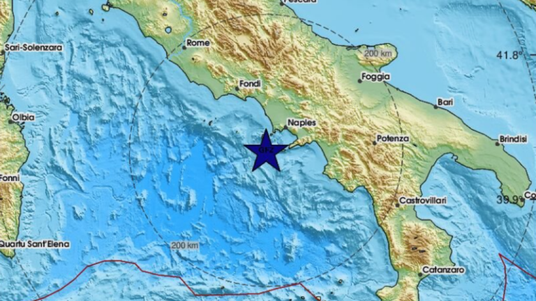 Σεισμός 5,9 βαθμών ανοιχτά της δυτικής ακτής της Ιταλίας, κοντά στο Κάπρι