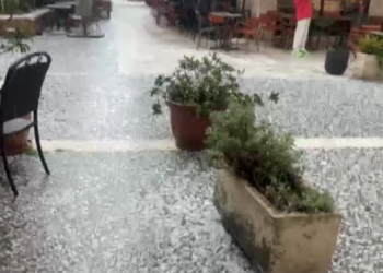 Σφοδρή χαλαζόπτωση στην Κέρκυρα – Δείτε βίντεο