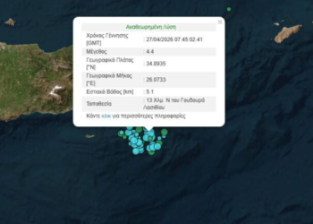 Νέος σεισμός 4,4 Ρίχτερ στο Λασίθι