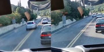 Ασυνείδητος οδηγός στην Κρήτη προσπερνά 8 αυτοκίνητα πάνω σε στροφή!