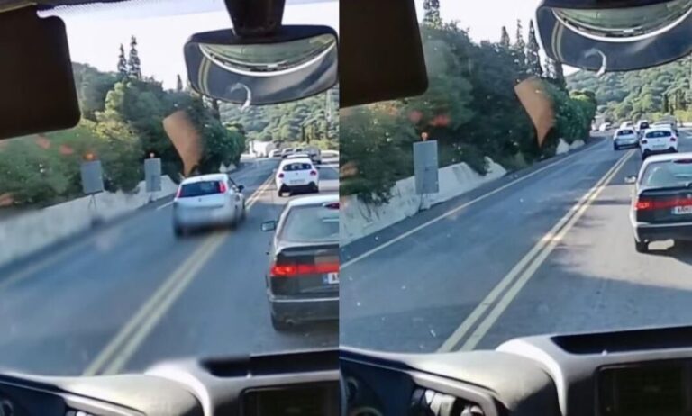 Ασυνείδητος οδηγός στην Κρήτη προσπερνά 8 αυτοκίνητα πάνω σε στροφή!