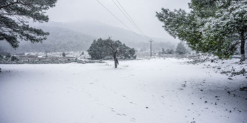 Χιόνισε σε Πάρνηθα και Πεντέλη – Διακοπή κυκλοφορίας στη Λ. Πάρνηθος