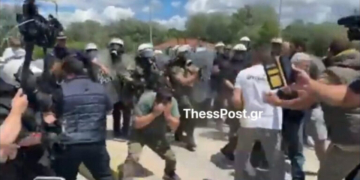 Επεισόδια στις Σέρρες με αγρότες και αστυνομικές δυνάμεις - Δείτε βίντεο