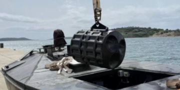 Φωτογραφία ντοκουμέντο από το θαλάσσιο drone που εντοπίστηκε στη Λευκάδα