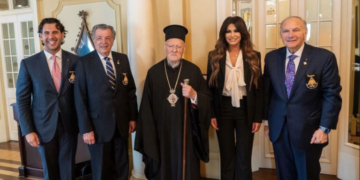 Η Κίμπερλι Γκιλφόιλ συναντήθηκε με τον Οικουμενικό Πατριάρχη Βαρθολομαίο