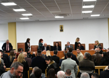 Μεγάλωσε η αίθουσα του Εφετείου Κακουργημάτων Λάρισας που διεξάγεται η δίκη για τα Τέμπη