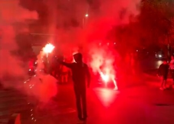 Πανηγυρισμοί και στο Ηράκλειο για το Ευρωπαϊκό του Ολυμπιακού