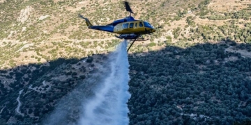 Μεσσηνία: Σε ύφεση και χωρίς ενεργό μέτωπο η φωτιά σε αγροτοδασική έκταση στον Άγιο Ισίδωρο Κορώνης