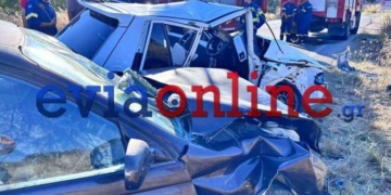 Σοβαρό τροχαίο στη Χαλκίδα: Σφοδρή σύγκρουση δύο ΙΧ με 4 τραυματίες