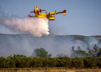 Φωτιά σε αγροτοδασική έκταση στο Ηράκλειο Κρήτης - Επιχειρούν εναέρια