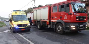 Ηράκλειο: Εκτροπή αυτοκινήτου στην Μυρτιά – Μεγάλη κινητοποίηση ΕΚΑΒ και Πυροσβεστικής
