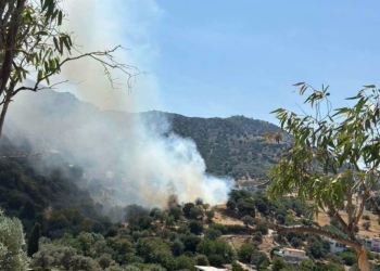 Καλύτερη η εικόνα από την πυρκαγιά στα Βορίζια – Δεν απειλείται το χωριό