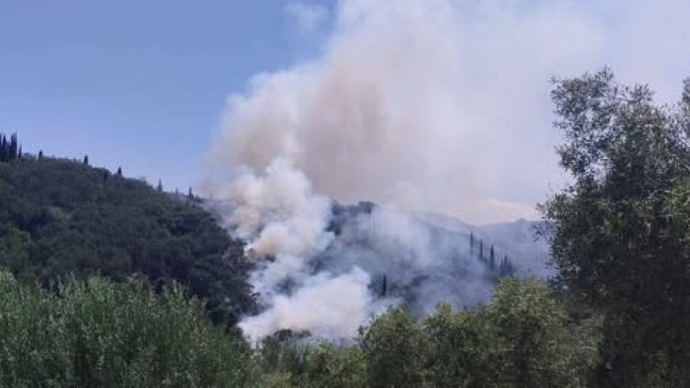 Μαίνονται οι πυρκαγιές στα Βασιλικά Κέρκυρας και στα Κουφάλια Θεσσαλονίκης