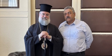 Με τον Νίκο Καλογερή συναντήθηκε ο Μητροπολίτης Κυδωνίας και Αποκορώνου Τίτος