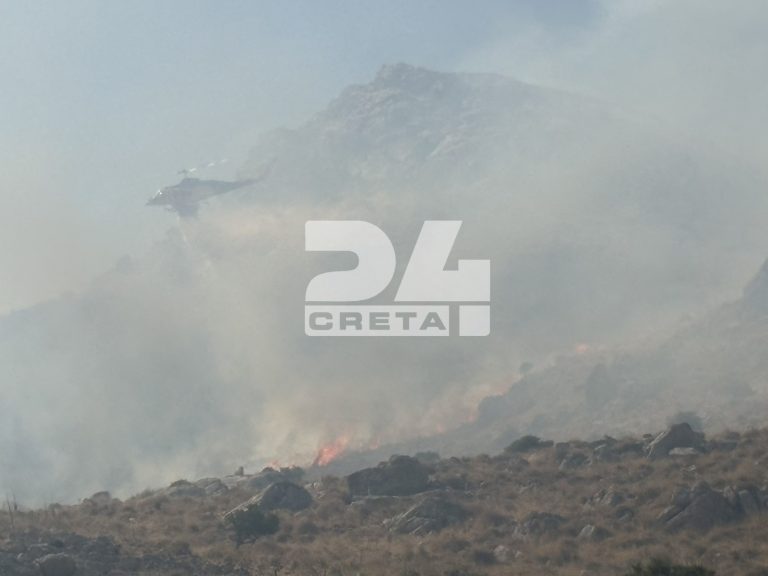 Μεγάλη φωτιά στο Μελιδοχώρι Ηρακλείου: Μήνυμα από το 112 για εκκένωση δύο περιοχών – Στη «μάχη» 11 εναέρια μέσα (βίντεο & φωτογραφίες)