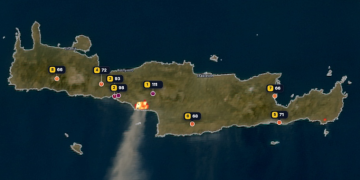 Οι θυελλώδεις βοριάδες δυσχεραίνουν την κατάσβεση – Ριπές άνω των 100 km/h