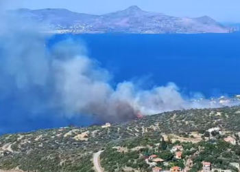Πυρκαγιά σε αγροτοδασική έκταση στον Άγιο Γεώργιο Μεθάνων - Ήχησε το 112