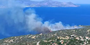Πυρκαγιά σε αγροτοδασική έκταση στον Άγιο Γεώργιο Μεθάνων - Ήχησε το 112