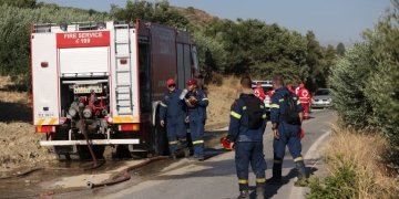 Πυρκαγιά στην Κρύα Βρύση Ρεθύμνου