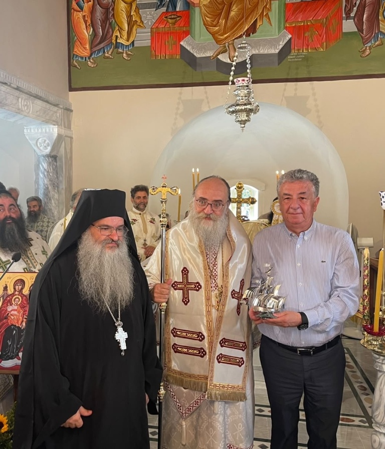 Στα «Θυρανοίξια» του Καθολικού στη Μονή Κουδουμά ο Σταύρος Αρναουτάκης