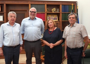 Συνάντηση Περιφερειάρχη με τον νέο Πρύτανη του Πολυτεχνείου Κρήτης και τον απερχόμενο Πρύτανη