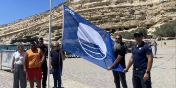 Τρεις «Γαλάζιες Σημαίες» κυματίζουν και φέτος στις ακτές του Δήμου Φαιστού