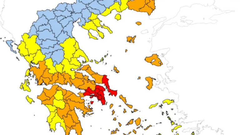 Ακραίος κίνδυνος πυρκαγιάς σήμερα σε Αττική και Εύβοια