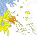 Χάρτης Πρόβλεψης Κινδύνου Πυρκαγιάς: «Πορτοκαλί συναγερμός» για Πέμπτη σε Αττική, Βοιωτία και Εύβοια