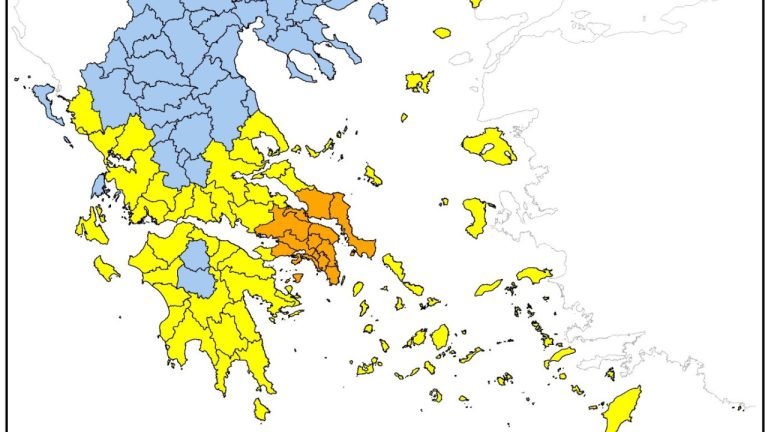 Χάρτης Πρόβλεψης Κινδύνου Πυρκαγιάς: «Πορτοκαλί συναγερμός» για Πέμπτη σε Αττική, Βοιωτία και Εύβοια