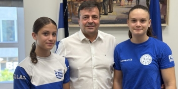 Με τις Πρωταθλήτριες Μαριεύα και Χριστίνα Λέων συναντήθηκε ο Νίκος Συριγωνάκης