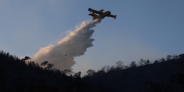 Πυρκαγιά σε δασική έκταση στη Δημοτική Ενότητα Κλείτορος, στη Γορτυνία Αρκαδίας