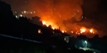 Πυρκαγιά στην Κεφαλονιά- Μήνυμα ετοιμότητας από το 112