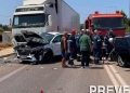 Σοβαρό τροχαίο στην είσοδο της υποθαλάσσιας σήραγγας Ακτίου - Πρέβεζας - Φορτηγό έπεσε σε ΙΧ - 8 τραυματίες
